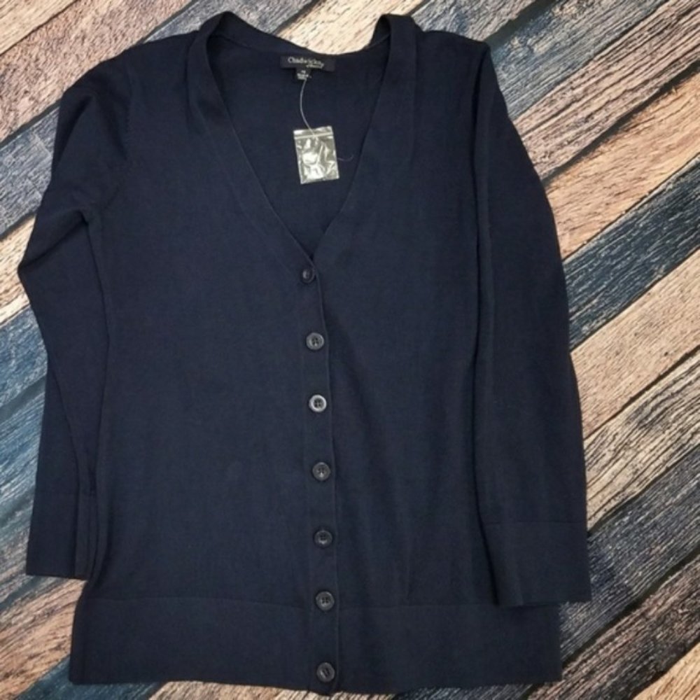 V Neck Button Down Long Cardigan